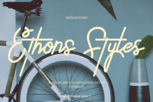 Ethons Styles: A Modern Script Typeface for Editors