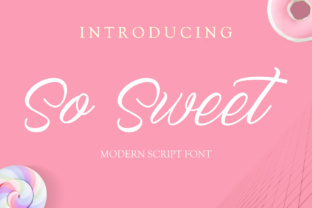 So Sweet: A Modern Script Font for Web Design