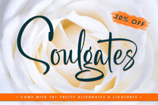 Soulgates: A Modern Brush Script Font for Makers