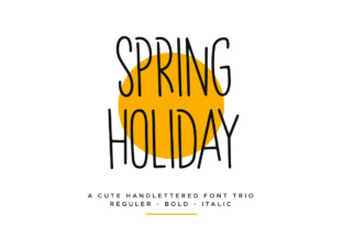 Spring Holiday: A Hand-Drawn Font for Makers
